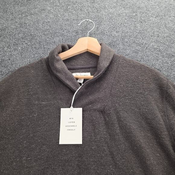 Free Assembly Men's Jacquard Rib Shawl Collar Pullover Black / Brown Size L NWT - Picture 3 of 14